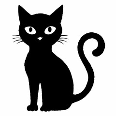 halloween cat vector  silhouette