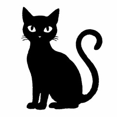 halloween cat vector  silhouette