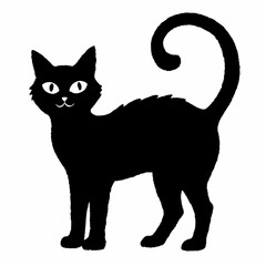 halloween cat vector  silhouette