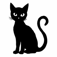 halloween cat vector  silhouette