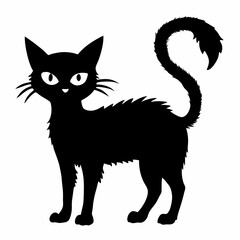 halloween cat vector  silhouette