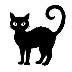 halloween cat vector  silhouette