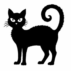 halloween cat vector  silhouette