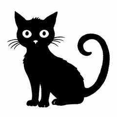 halloween cat vector  silhouette