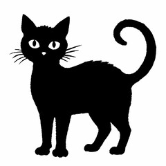 halloween cat vector  silhouette