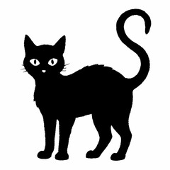 halloween cat vector  silhouette