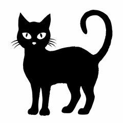 halloween cat vector  silhouette