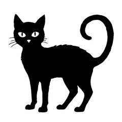 halloween cat vector  silhouette