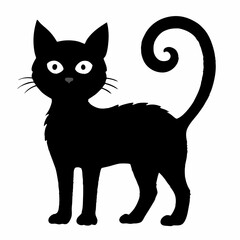 halloween cat vector  silhouette