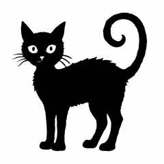 halloween cat vector  silhouette