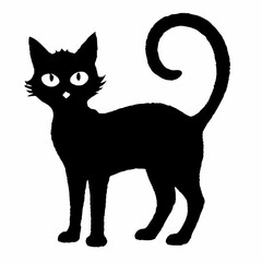 halloween cat vector  silhouette