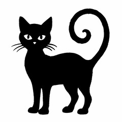 halloween cat vector  silhouette