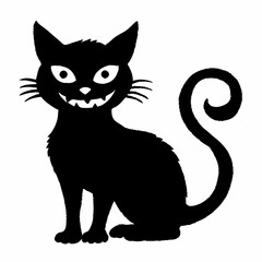 halloween cat vector  silhouette
