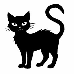 halloween cat vector  silhouette