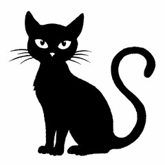 halloween cat vector  silhouette