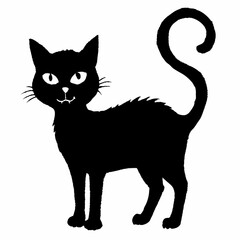 halloween cat vector  silhouette