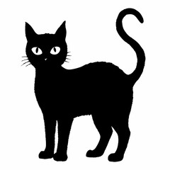 halloween cat vector  silhouette