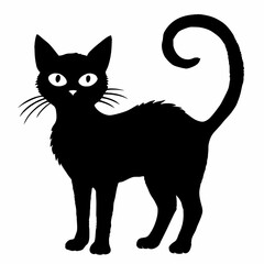 halloween cat vector  silhouette