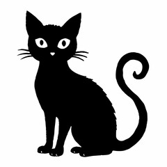 halloween cat vector  silhouette