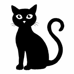 halloween cat vector  silhouette
