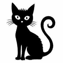 halloween cat vector  silhouette