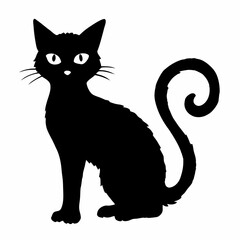halloween cat vector  silhouette