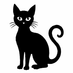 halloween cat vector  silhouette