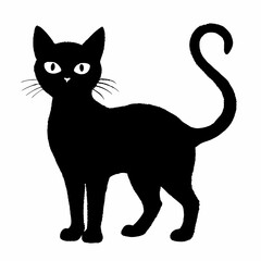 halloween cat vector  silhouette
