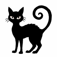 halloween cat vector  silhouette
