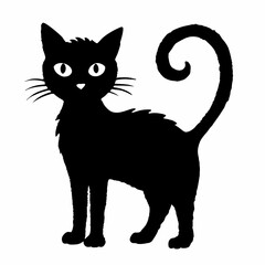 halloween cat vector  silhouette