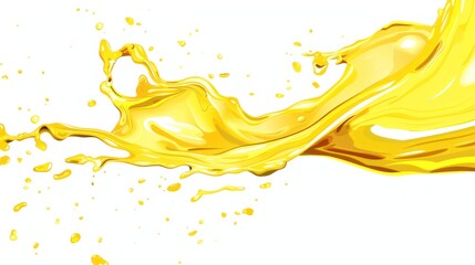 Fototapeta premium Abstract Yellow Liquid Splash Illustration