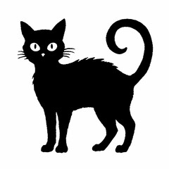 halloween cat vector  silhouette