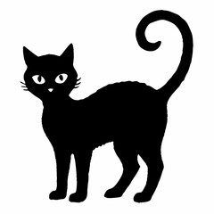 halloween cat vector  silhouette