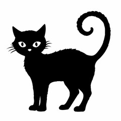 halloween cat vector  silhouette