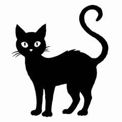 halloween cat vector  silhouette