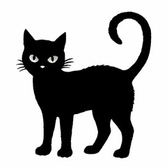 halloween cat vector  silhouette