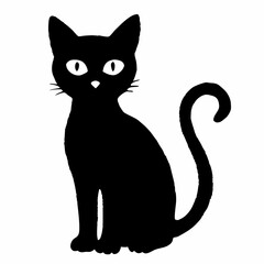 halloween cat vector  silhouette