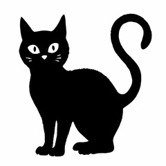 halloween cat vector  silhouette