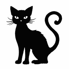 halloween cat vector  silhouette