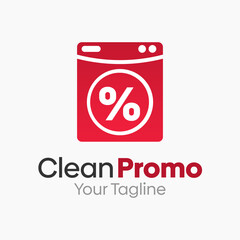Clean Promo Logo Design Template. Good for Business, Agency, Community and Organization