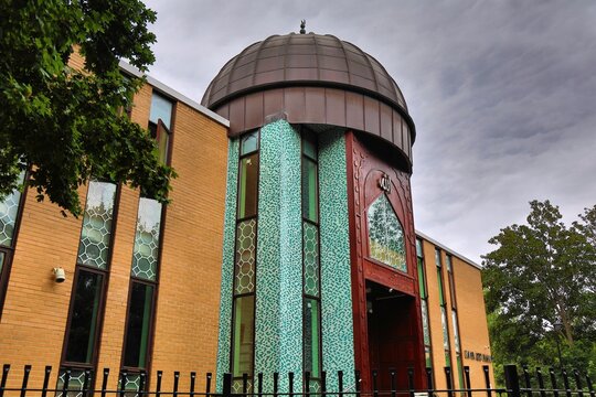 LONDON, UK - JULY 8, 2024: Baitul Aziz Islamic Cultural Centre and mosque in the Borough of Southwark in London, UK.