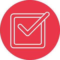 Checking line circle icon