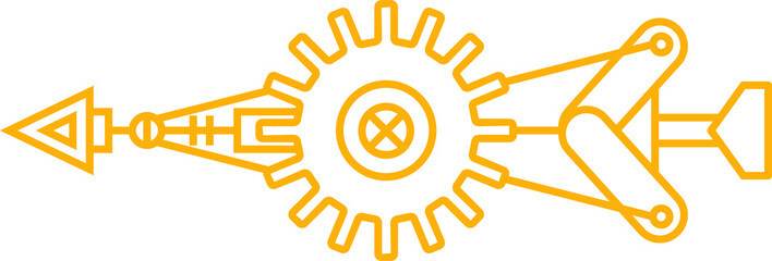 Arrow Steampunk Design Illustration