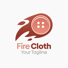 Obraz premium Fire Cloth Logo Design Template. Good for Business, Agency, Community and Organization