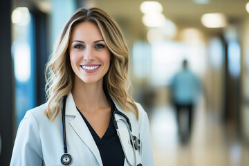 Fototapeta premium Pretty health care worker with copy space 