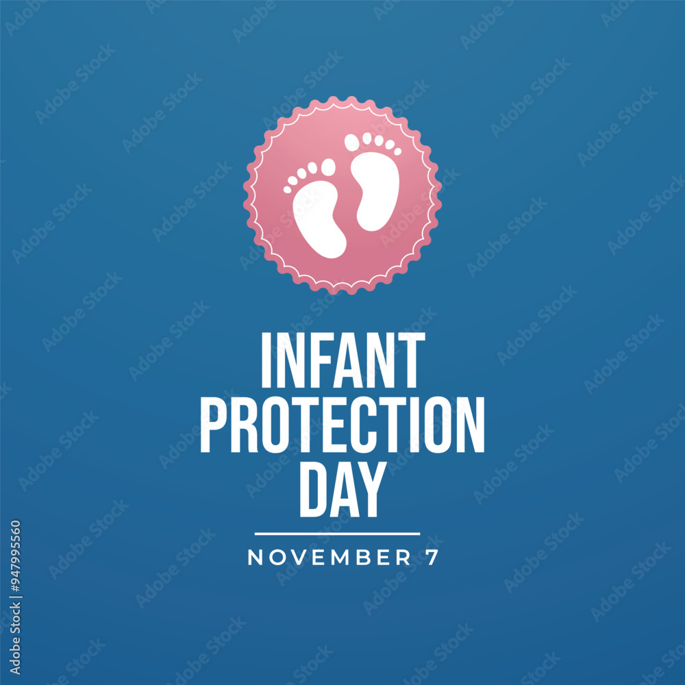 Wall mural Infant Protection Day vector design template good for celebration usage. Infant Protection Day design. flat design. eps 10.