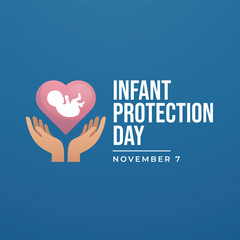 Infant Protection Day vector design template good for celebration usage. Infant Protection Day design. flat design. eps 10.