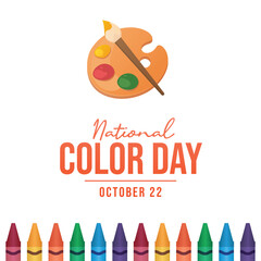 National Color Day vector design template good for celebration usage. National Color Day design. flat design. eps 10.