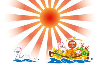 巳年　ご来光　宝船