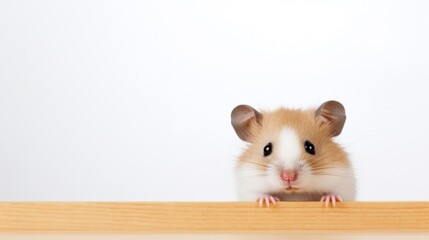 Obraz premium Curious Hamster on a Shelf